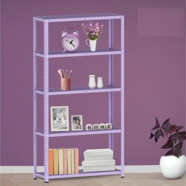 Imagem de Estante para Livros com Estrutura Metálica 5 Prateleiras - Pandin Móve