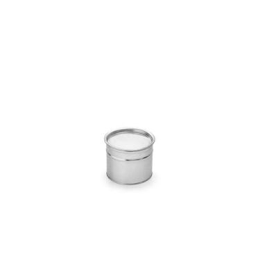 Imagem de Pote decorativo aço galvanizado com tampa 12 cm - Loja Bora, Decora!