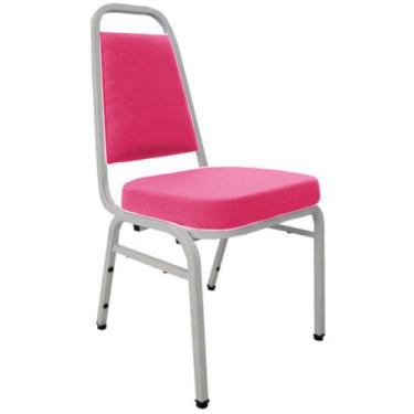 Imagem de Cadeira Empilhável para Auditórios Linha Hotel Plus Rosa - Design Offi