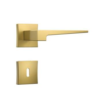 Imagem de Fechadura porta interna sala quarto dourada gold classic 3200 stam qua