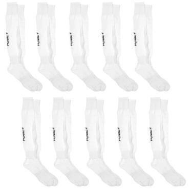 Imagem de Kit 10 Meião Futebol Branco Adulto Matis VIII Penalty