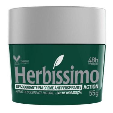 Imagem de Desodorante Creme Antitranspirante Action Herbíssimo 55G