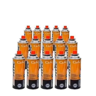 Imagem de Kit 15 refil gás butano nautika campgás para maçarico e fogareiro 227g