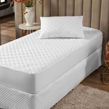 Imagem de Protetor de Colchão Impermeável Matelado Solteiro - Guitex, Branco