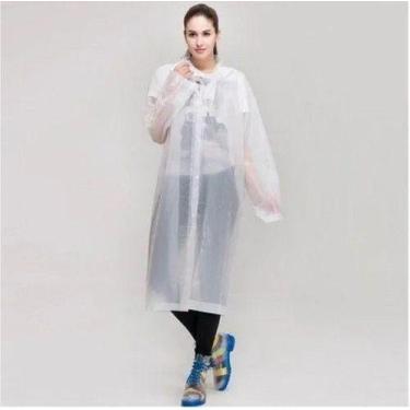 Imagem de Capa De Chuva Plastico Impermeável Transparente Resistente, XG