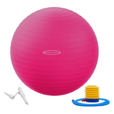 Imagem de Bola de exercício BalanceFrom com bomba rápida, capacidade de 9kg, 38-45 cm, P, rosa