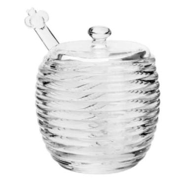 Imagem de Meleira Porta Mel Colmeia Com Pegador Dosador Transparente - Gimp