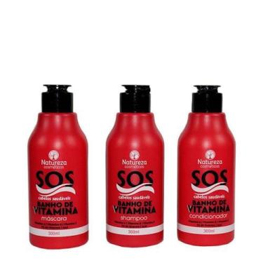Imagem de Kit Manutenção SOS Natureza Cosméticos 3 x 300ml - Natureza Cosmeticos