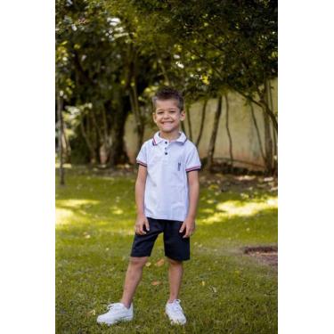 Imagem de Camisa Polo ou Body Polo Infantil Branca - HFB, 6 ( 5 á 6 ) Anos