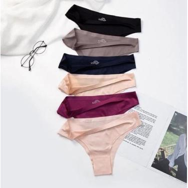 Imagem de Kit 10 Calcinhas Tanga Sem Costura Corte A Laser Não Marca Atacado - R