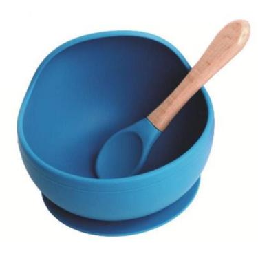 Imagem de Pratinho de Silicone Bowl Papinha P/Bebê Azul Turma do Guara - All Sea