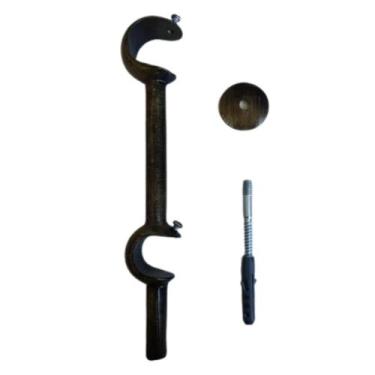 Imagem de Kit 3 Suporte Duplo Alongado 19/28mm Para Varão de Cortina de Ilhós - 