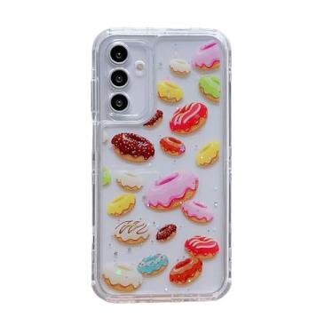 Imagem de wifantien Capa transparente 3 em 1 para Samsung Galaxy A35 5G, 3 camadas Slim Fit Donuts padrão 3D bonito feminino estética tendência à prova de choque para mulheres meninas capa para Galaxy A35 16.8