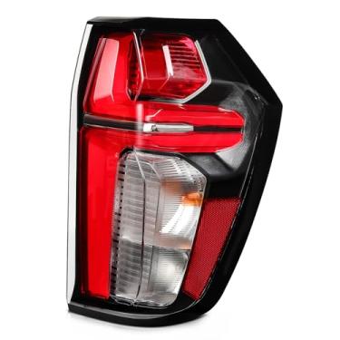 Imagem de LBRST Conjunto de luz traseira com 2021-2023 para Chevy Suburban TAHOE com luz de freio cromada com lente vermelha LED lâmpadas traseiras lado do passageiro GM2801322 84849417