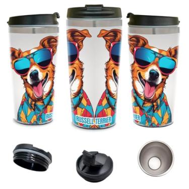 Imagem de Copo Térmico Personalizado Pet Russell Terrier 450 ml Inox