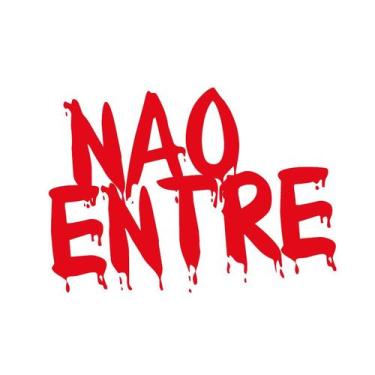 Imagem de Transfer Para Balão Lettering Vermelho - Não Entre - 1 unidade - Rizzo