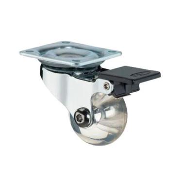 Imagem de Rodízio Giratório 35mm Silicone 35mm com Freio Ref T1503 HAGRA