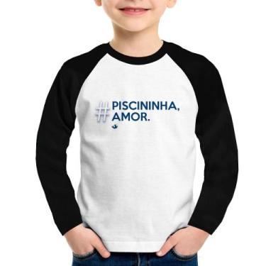 Imagem de Camiseta Raglan Infantil Piscininha amor Manga Longa - Foca na Moda, B