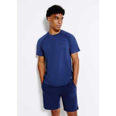 Imagem de Camiseta Esportiva Masculina Texturizada - Hering, P, Azul
