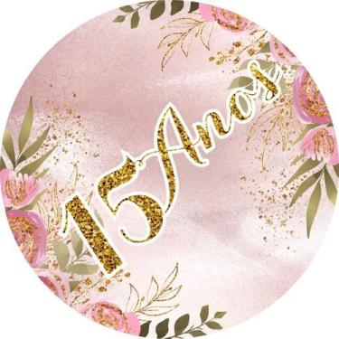 Imagem de Painel Redondo C/ Elástico 1,50m 15 Anos - Fadrix