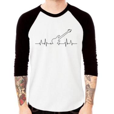 Imagem de Camiseta Raglan Contra Baixo Batimentos Cardíacos Manga 3/4 - Foca na 