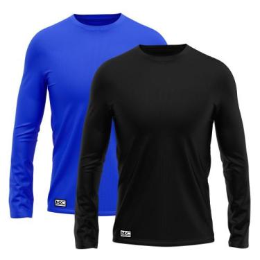 Imagem de Kit 2 Camiseta Masculina Proteção UV 50+ Térmica Segunda Pele Várias C