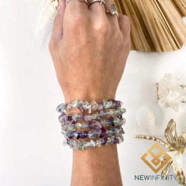 Imagem de Pulseira de Fluorita Pedra Cristal Natural - New Infinity, Verde