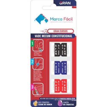 Imagem de Etiquetas Vade Mecum Gran Cursos - Matérias - Marca Fácil, Constitucio