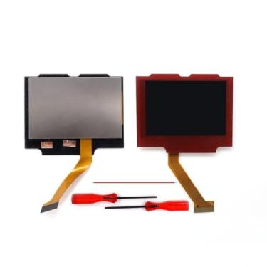 Imagem de HISPEEDIDO White Glass Lens Drop in Pre-laminated IPS 3.0 inch Highlight Mod Screen Replacements LCD Kits For GBA SP, HD Touch Control for Gameboy Advance SP V5 Screen (Red)