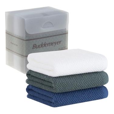 Imagem de Jogo Gourmet Pano De Copa Buddemeyer 3pçs Branco/Verde/Azul