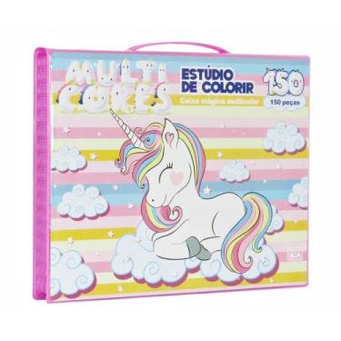 Imagem de Estojo de Pintura Unicórnio Para Colorir 150 pçs Aquarela - Toy King