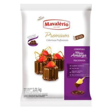 Imagem de Gotas De Chocolate Cobertura Meio Amargo Premium Mavalério