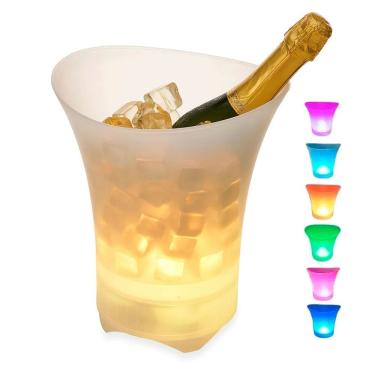 Imagem de Balde de Gelo Caixa de Som 5 Litros LED RGB Bluetooh Alto Falante Speaker Iluminaçao Festa Reuniao Comemoraçao Musica Evento Entretenimento Diversao