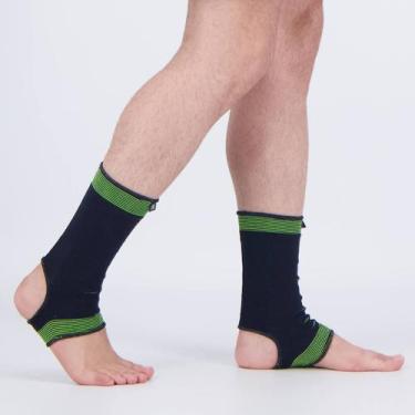 Imagem de Tornozeleira Kanxa Anatômica Preta e Verde, M