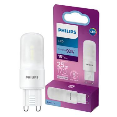 Imagem de Kit 12 Lâmpadas Led Halopin G9 1,6W Bivolt Philips, 110V/220V, BRANCO-