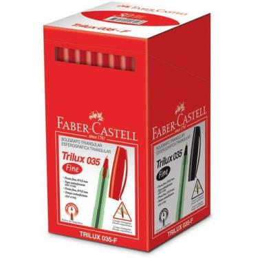 Imagem de Caneta esferografica trilux ponta fina vermelha faber-castell