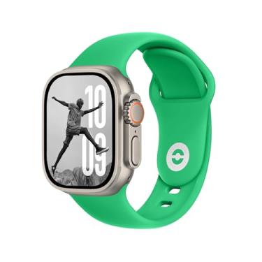 Imagem de DONEGANI Pulseira esportiva de silicone verde veneno para Apple Watch SB Ultra 2 de 40 mm, 44 mm, 46 mm, 42 mm, 45 mm, 41 mm, 38 mm, 49 mm, séries 10, 9, 8, 7, 6, 5, 4, 3