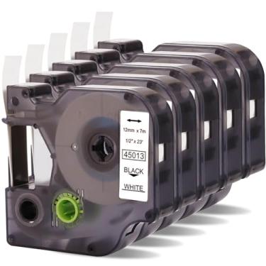 Imagem de DYKJGS Compatível com fita adesiva Dymo 12 mm A45013 preta em branco/vermelho/amarelo/azul/verde, refil de fita para Dymo Label Manager 280 160 210D 360D 420P Labelpoint 150 250 etiquetas, pacote com