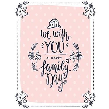 Imagem de We wish you a happy family day: We wish you a happy family day on pink cover and Dot Graph Line Sketch pages, Extra large (8.5 x 11) inches, 110 pages, White paper, Sketch, Draw and Paint: 3