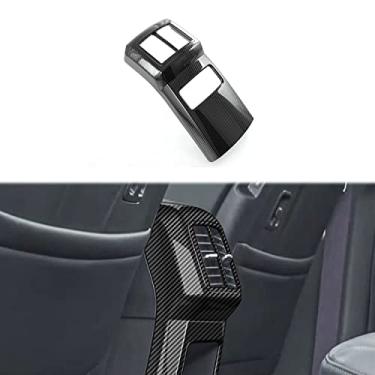 Imagem de Hyorabyn Acessórios interiores de carro para Kia Sportage NQ5 2023 2024 tampas de ventilação de saída de ar condicionado traseiro acabamento ABS estilo fibra de carbono