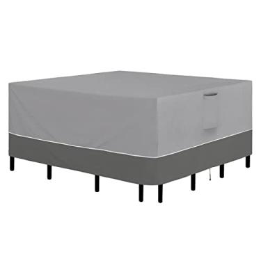 Imagem de Easy-Going Capa para Móveis de Pátio 56"X56" Conjunto de Mesa E Cadeira Quadrada para Áreas Externas Capas À Prova D'Água Resistente A Raios Uv Conjunto de Sofá Secional para Áreas Externas Capas, Cin