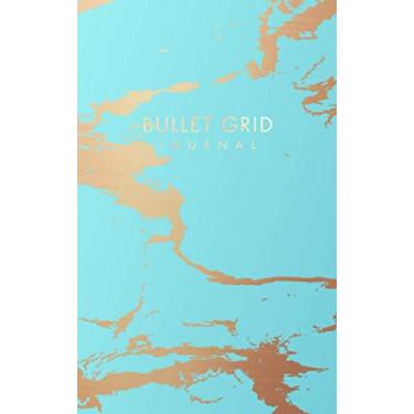 Imagem de Bullet Grid Journal: Blue Marble Gold Dot Grid Notebook/Journal (5 x 8 inches) - 120 Dot Pages