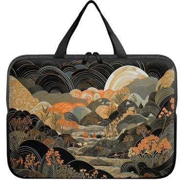 Imagem de Capa universal para tablet laptop de 10 polegadas, arte abstrata japonesa, bolsa de transporte fina, durável, bolsa de viagem para laptops/notebook/tablet infantil/iPad/leitores de eBook de 7 a 10
