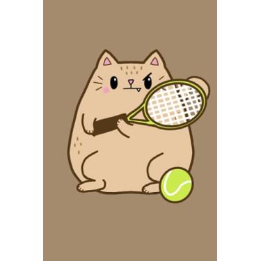 Imagem de Tennis Katze: Notizbuch (120 Seiten, 15x23cm, gepunktet) Dotted Bullet Grid Tagebuch Journal