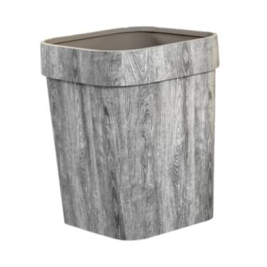 Imagem de YWJLQH Lixeira Recipiente de lixo Lata de lixo Lixeira para dormitório Escritório Cozinha, Cinza, L