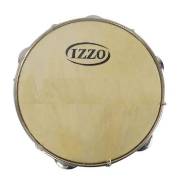 Imagem de Pandeiro izzo 10 light pinho c/pele animal 40cm s/manopla