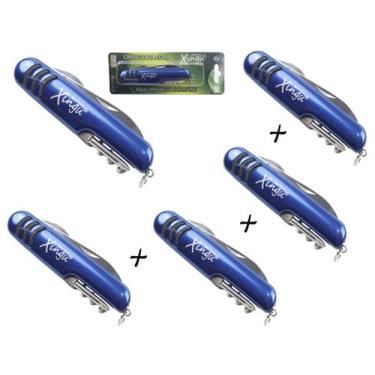 Imagem de Kit 5 Canivetes 5 Funções Xingu XV3177 Estilo Suíço - Cores, Cor azul