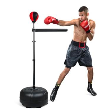 Imagem de INNOLIFE Barra de boxe ajustável, saco de pancada com barra reflexa de 360°, barra giratória de boxe, equipamento de treinamento de velocidade de boxe para adultos, jovens, para MMA