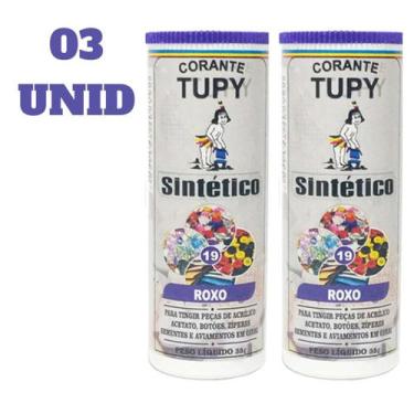 Imagem de Kit 03 Corante Tupy Sintético P/ Tingir Botões , Zípe, Acetato, Acríli