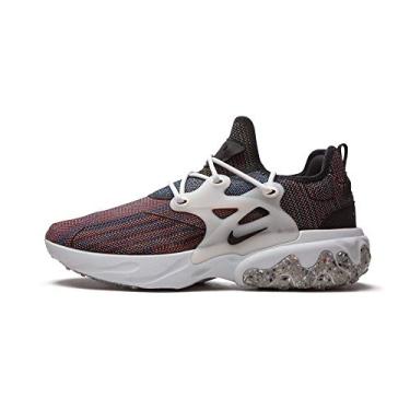 Imagem de Nike Tênis masculino React Presto Flyknit Multi, Preto/vasto cinza - rosa fogo - preto, 8